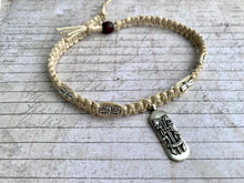 Load image into Gallery viewer, Surfer Phatty Thick Hemp Necklace With Surfboard Cross