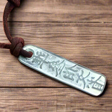 Load image into Gallery viewer, Leather Necklace With Chinese Coin Pendant - sunnybeachjewelry