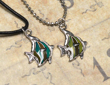 Load image into Gallery viewer, Leather Necklace With Modern Mood Changing Fish Pendant - sunnybeachjewelry