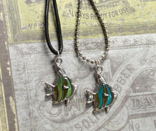 Load image into Gallery viewer, Leather Necklace With Modern Mood Changing Fish Pendant - sunnybeachjewelry