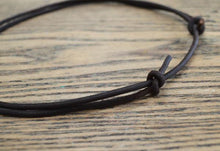 Load image into Gallery viewer, Leather Surfer Necklace Brown or Black - sunnybeachjewelry