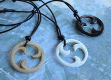 Load image into Gallery viewer, Leather Surfer Necklace With Maori Fish Hook Koru - sunnybeachjewelry