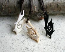Load image into Gallery viewer, Leather Surfer Necklace With Maori Fish Hook Spiked - sunnybeachjewelry