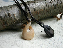 Load image into Gallery viewer, Leather Surfer Necklace With Maori Fish Hook Twist - sunnybeachjewelry