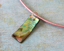 Load image into Gallery viewer, Leather Surfer Necklace With Paua Shell - sunnybeachjewelry