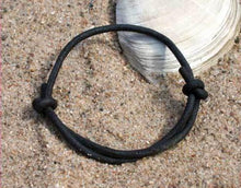 Load image into Gallery viewer, Leather Wrap Bracelet Surfer Style 3mm Distressed Leather - sunnybeachjewelry