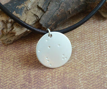 Load image into Gallery viewer, Libra Zodiac Sign Leather Necklace Astrology Gift - sunnybeachjewelry