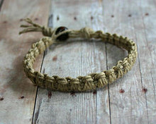 Load image into Gallery viewer, Natural Hemp Bracelet Unisex Beige Tan - sunnybeachjewelry