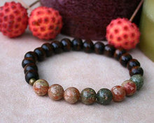 Load image into Gallery viewer, Root Chakra Yoga Bracelet Energy Power Autumn Jasper Brown Wood - sunnybeachjewelry