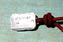 Load image into Gallery viewer, Rune Tiwaz Necklace Leather Warrior Talisman - sunnybeachjewelry