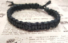 Load image into Gallery viewer, Surfer Hemp Bracelet Flat Black - sunnybeachjewelry