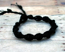 Load image into Gallery viewer, Surfer Hemp Bracelet Twist Black - sunnybeachjewelry