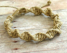 Load image into Gallery viewer, Surfer Hemp Bracelet Twist Natural - sunnybeachjewelry