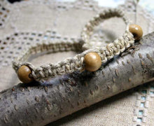 Load image into Gallery viewer, Surfer Phatty Thick Hemp Necklace Brown Beads - sunnybeachjewelry