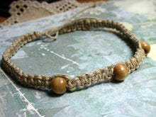 Load image into Gallery viewer, Surfer Phatty Thick Hemp Necklace Brown Beads - sunnybeachjewelry