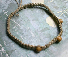 Load image into Gallery viewer, Surfer Phatty Thick Hemp Necklace Brown Beads - sunnybeachjewelry