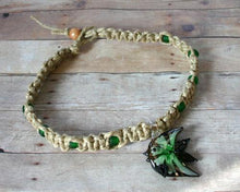 Load image into Gallery viewer, Surfer Phatty Thick Hemp Necklace Glass Fish - sunnybeachjewelry