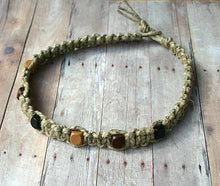 Load image into Gallery viewer, Surfer Phatty Thick Hemp Necklace Square Beads - sunnybeachjewelry