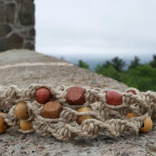 Load image into Gallery viewer, Surfer Phatty Thick Hemp Necklace With Wooden Beads - sunnybeachjewelry