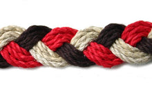 Load image into Gallery viewer, Surfer Sailor Style Hemp Bracelet Red Natural and Black - sunnybeachjewelry