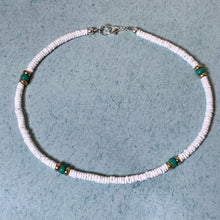 Load image into Gallery viewer, Island Tide Puka Shell Necklace – Green Beach Shell Choker
