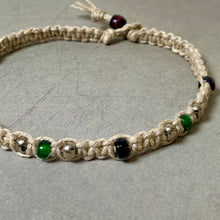Load image into Gallery viewer, Surfer Phatty Thick Hemp Necklace With Metal and Glass Beads
