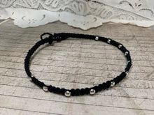 Load image into Gallery viewer, Hemp Necklace Black with Metal Beach Jewelry
