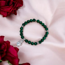 Load image into Gallery viewer, Guardian Spirit – Hamsa &amp; Malachite Protection Bracelet
