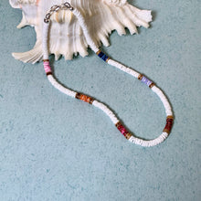 Load image into Gallery viewer, Island Waves Puka Shell Necklace – Pastel Rainbow Colors Beach Shell Choker
