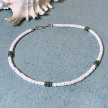 Load image into Gallery viewer, Island Tide Puka Shell Necklace – Green Beach Shell Choker
