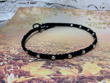 Load image into Gallery viewer, Hemp Necklace Black with Metal Beach Jewelry
