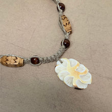 Load image into Gallery viewer, Last one - Hemp Necklace With Wooden Beads And Bone Spiral
