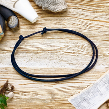 Load image into Gallery viewer, Men’s Adjustable Leather Necklace | Tidal Drift Leather Necklace | Surfer Style Rustic Choker
