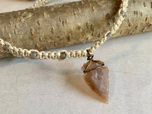 Load image into Gallery viewer, Arrowhead Hemp Necklace – Handmade Flint Stone Tribal Jewelry
