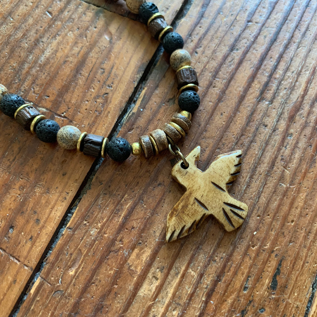 Thunderbird Warrior Necklace | Primitive Handcrafter Necklace| Tribal Style