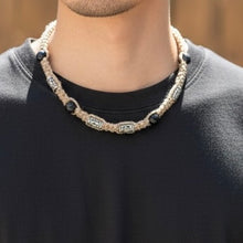 Load image into Gallery viewer, Surfer Hemp Necklace with Wood Beads – Handmade Beach Jewelry
