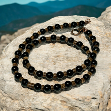 Load image into Gallery viewer, Primitive Obsidian Warrior Necklace |Real Stone Men&#39;s Jewelry
