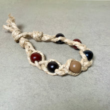 Load image into Gallery viewer, Thick Hemp Bracelet | Phatty Surfer Bracelet with Wood Beads
