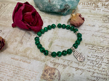 Load image into Gallery viewer, Guardian Spirit – Hamsa &amp; Malachite Protection Bracelet
