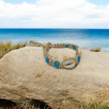 Load image into Gallery viewer, Boho Surfer Bracelet - Phatty Flat Hemp with Cowrie Shell Charm
