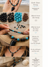 Load image into Gallery viewer, Obsidian Arrowhead Necklace for Men – Black Lava &amp; Turquoise Stone Tribal Necklace
