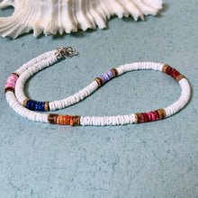 Load image into Gallery viewer, Island Waves Puka Shell Necklace – Pastel Rainbow Colors Beach Shell Choker
