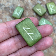 Load image into Gallery viewer, Viking Rune Set – Elder Futhark Runes in Berkana Pouch for Norse Divination &amp; Pagan Gifts
