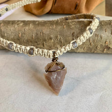 Load image into Gallery viewer, Arrowhead Hemp Necklace – Handmade Flint Stone Tribal Jewelry
