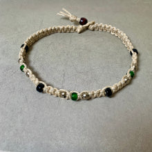 Load image into Gallery viewer, Surfer Phatty Thick Hemp Necklace With Metal and Glass Beads
