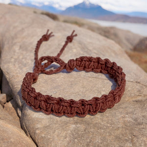 Surfer Hemp Bracelet Flat Brown