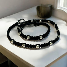 Load image into Gallery viewer, Hemp Necklace Black with Metal Beach Jewelry
