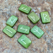 Load image into Gallery viewer, Viking Rune Set – Elder Futhark Runes in Berkana Pouch for Norse Divination &amp; Pagan Gifts
