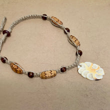 Load image into Gallery viewer, Last one - Hemp Necklace With Wooden Beads And Bone Spiral
