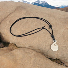 Load image into Gallery viewer, Maori Tribal Style Hand Carved Bone &#39;HEI-MATAU&#39; Fish Hook SAFE JOURNEY Necklace Twist
